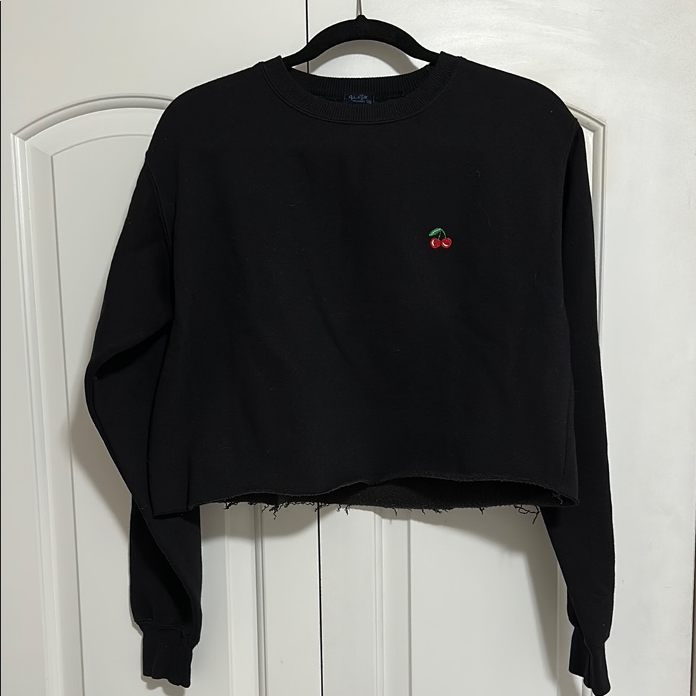 Brandy Melville/john galt cropped cherry sweater